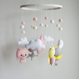 Unicorn baby mobile, Dragon baby mobile, Bunny baby mobile