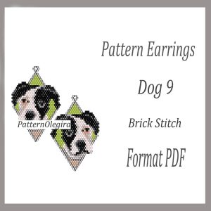 DOG 9 Earrings bead patterns PDF file