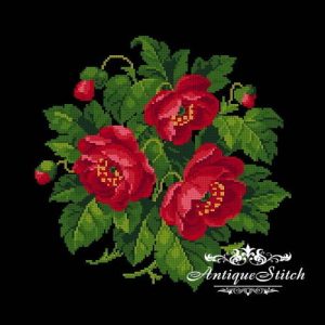 Berlin Woolwork Poppy Bouquet 41