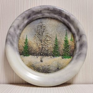 Antique items of from natural stone. Soviet painting