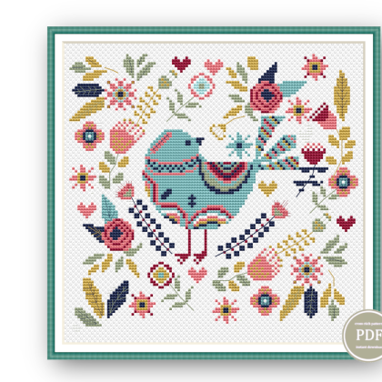 Cross-Stitch-Pattern-Scandinavian-Bird-Nordic-Embroidery-PDF-171