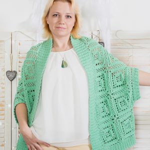 Women cardigan poncho crochet pattern