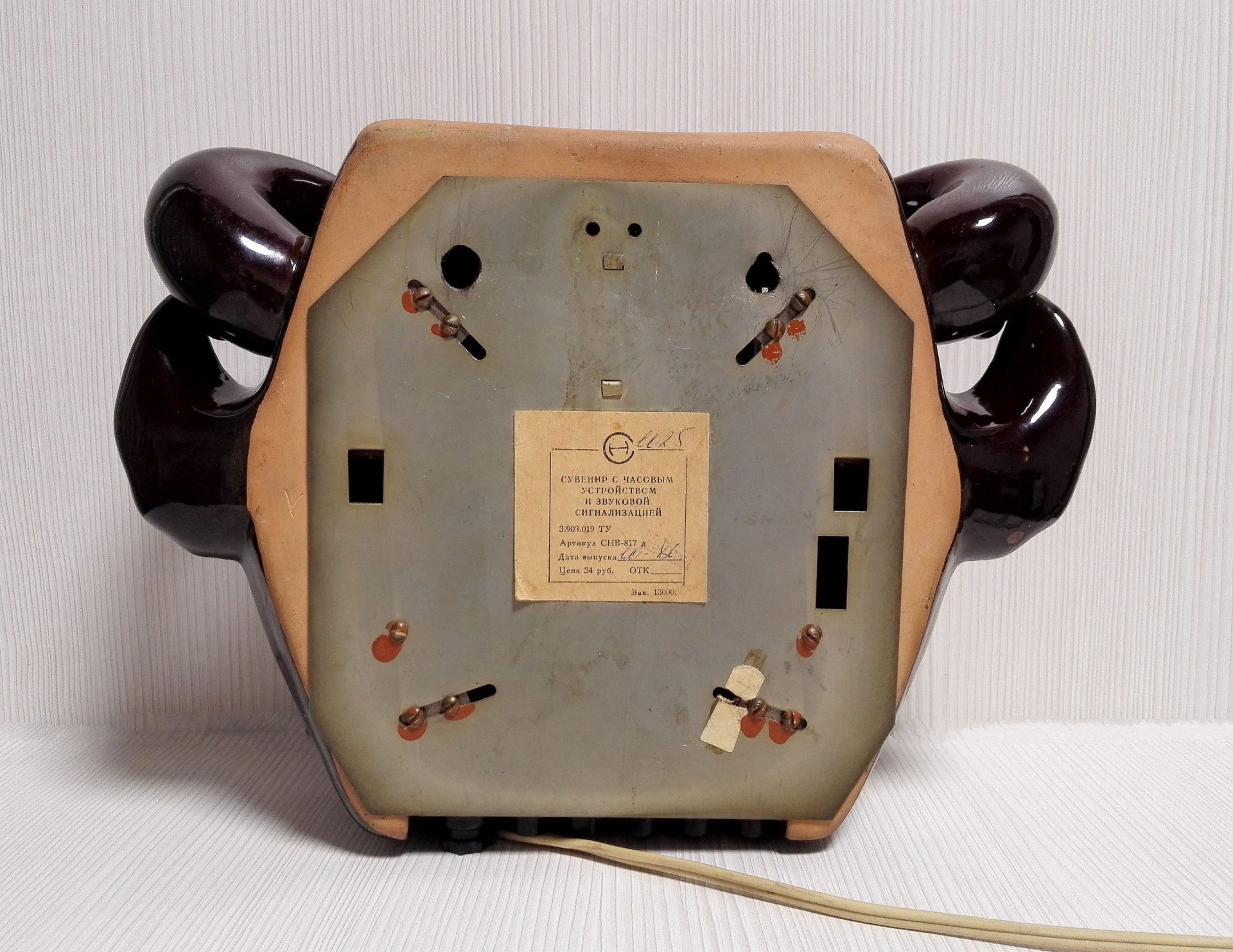 Soviet Antique Сlock Devils Head. Ceramic Electronic Clock USSR 9 Soviet Antique Сlock Devils Head. Ceramic Electronic Clock USSR - Image 9