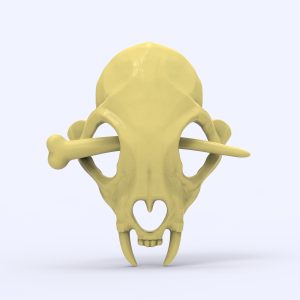 3D Model STL CNC 3dprint Hairpin Skull