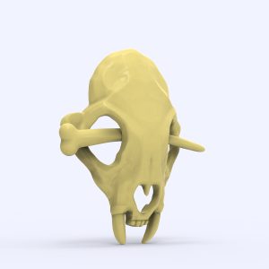 3D Model STL CNC Router file 3dprintable Hairpin Skull