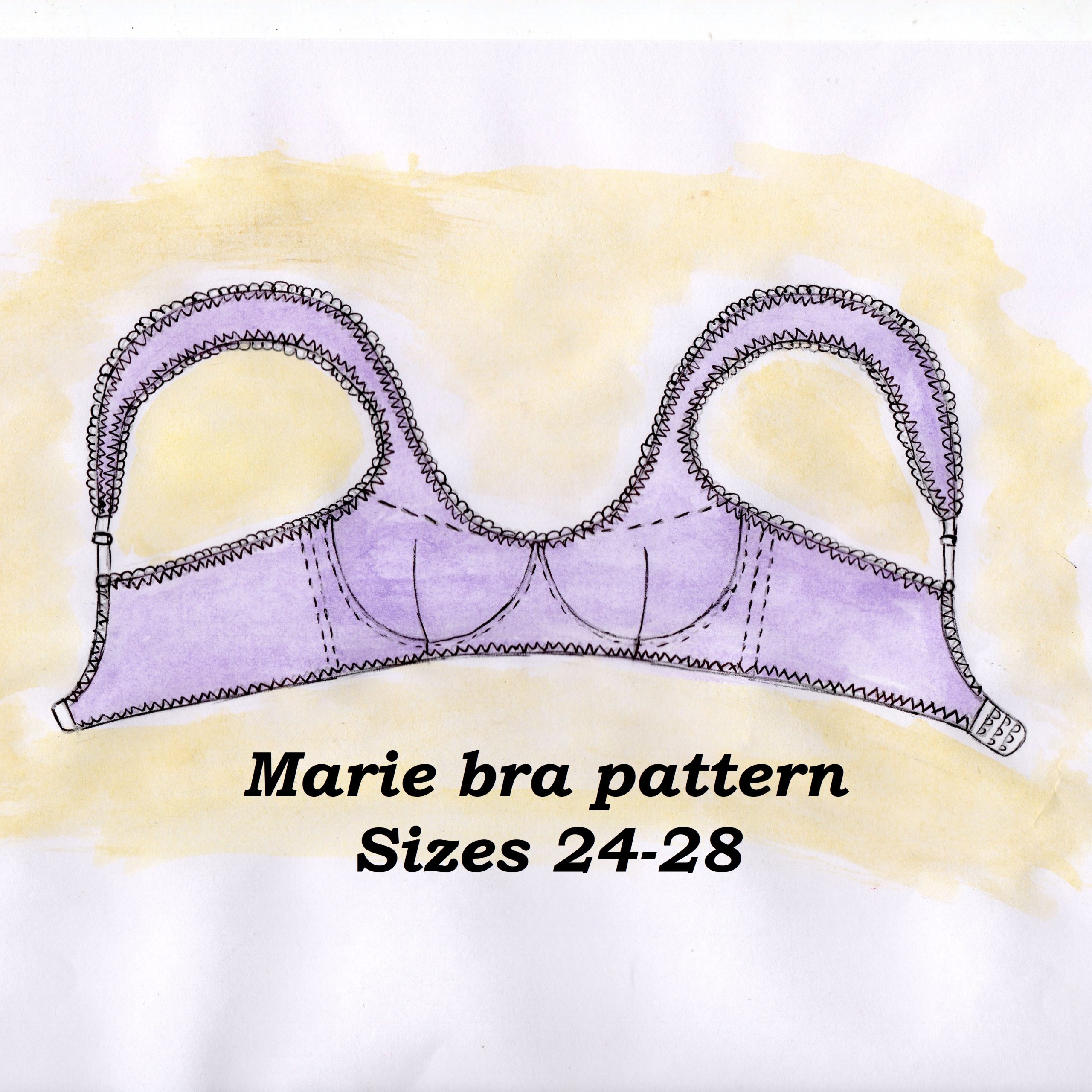 Wired bra pattern, Cotton underwire bra pattern plus size