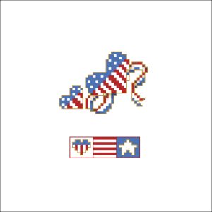 Cross stitch pattern independence day 4th of July