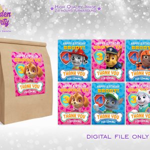 paw patrol thank you card