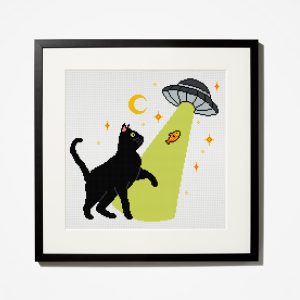 UFO cross stitch pattern