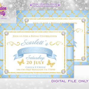 Royal blue invitation