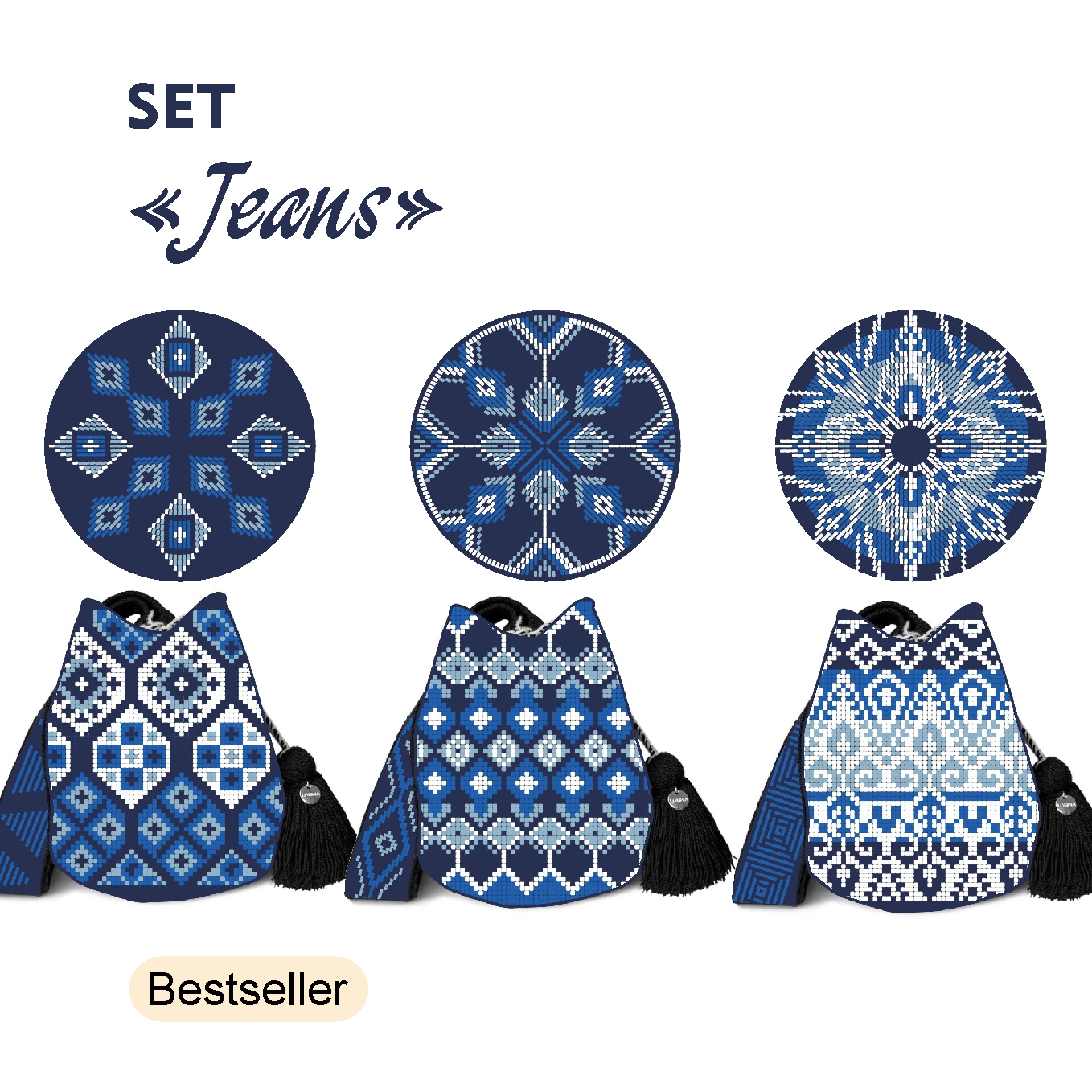 Wayuu mochila bag with tapestry technique, geometric motives, Crochet  pattern, colorful, PDF-file, DIY