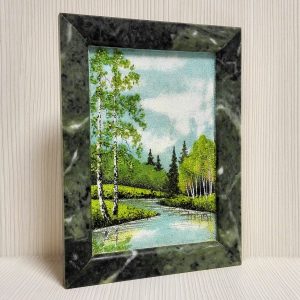 Soviet Picture From Stone. Vintage Russian Painting. Wall decor