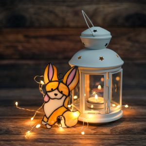 Dog stained glass, Gift pet lovers