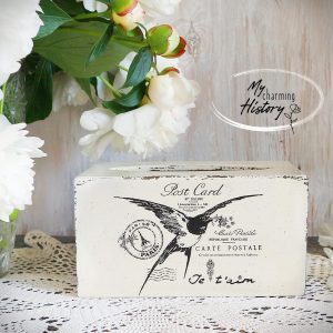 Handmade Marketplace 668 Kleenex box cover Bathroom storage Desk accessories Shabby style