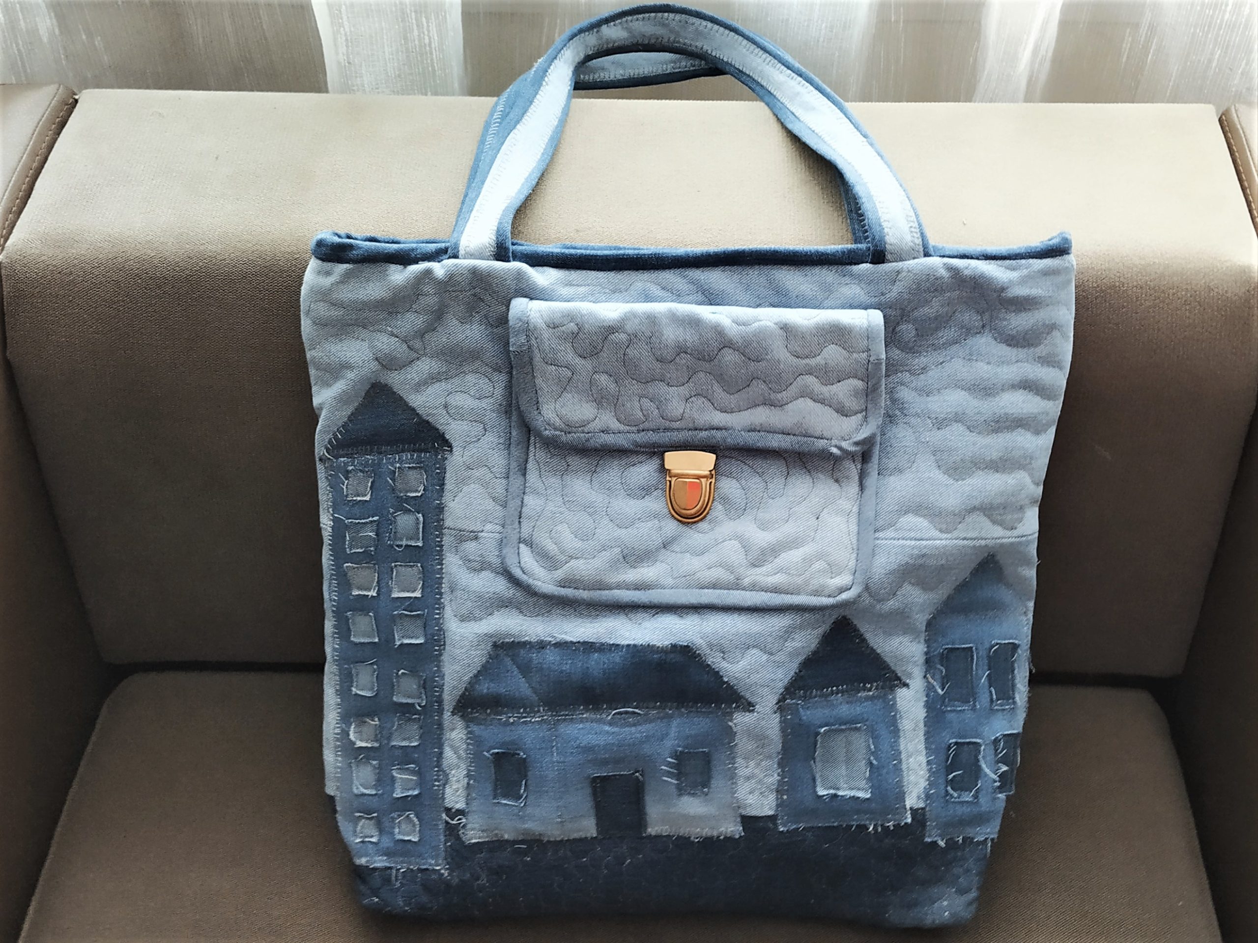 Denim tote bag discount diy