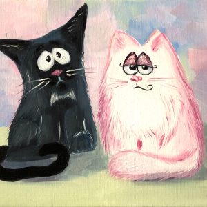 Cat Painting Perfect Couple
