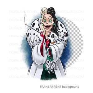 Dalmatian puppies illustration, sublimation design, print