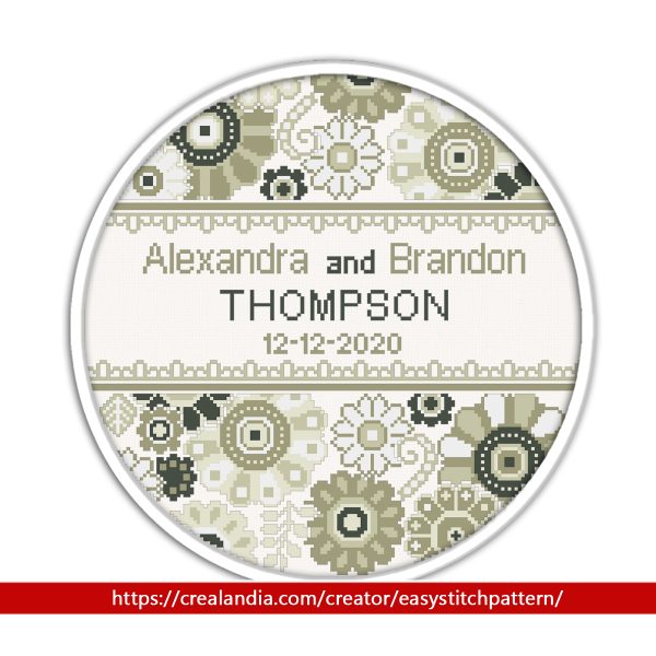 Anniversary Cross stitch pattern