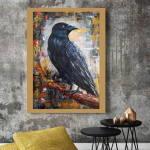 Raven acrylic painting 16*24 stylish art