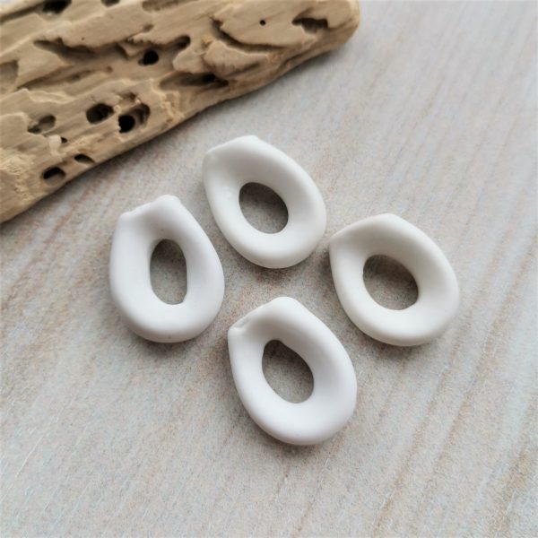 Sea pottery shards 4 vintage coffee cup handles