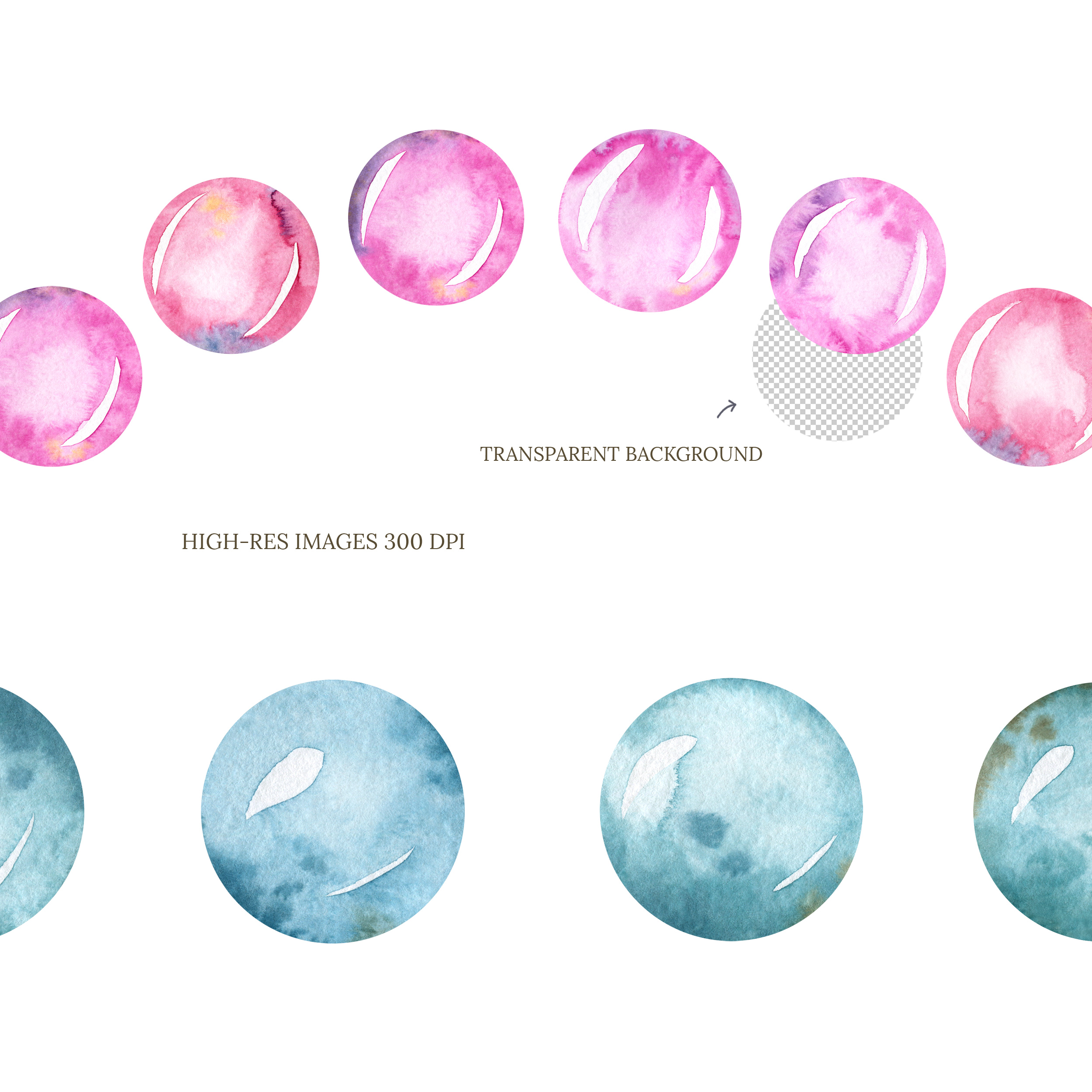 Watercolor bubble border clipart. Frames, border, wreath clip art 4 Watercolor bubble border clipart. Frames, border, wreath clip art - Image 4
