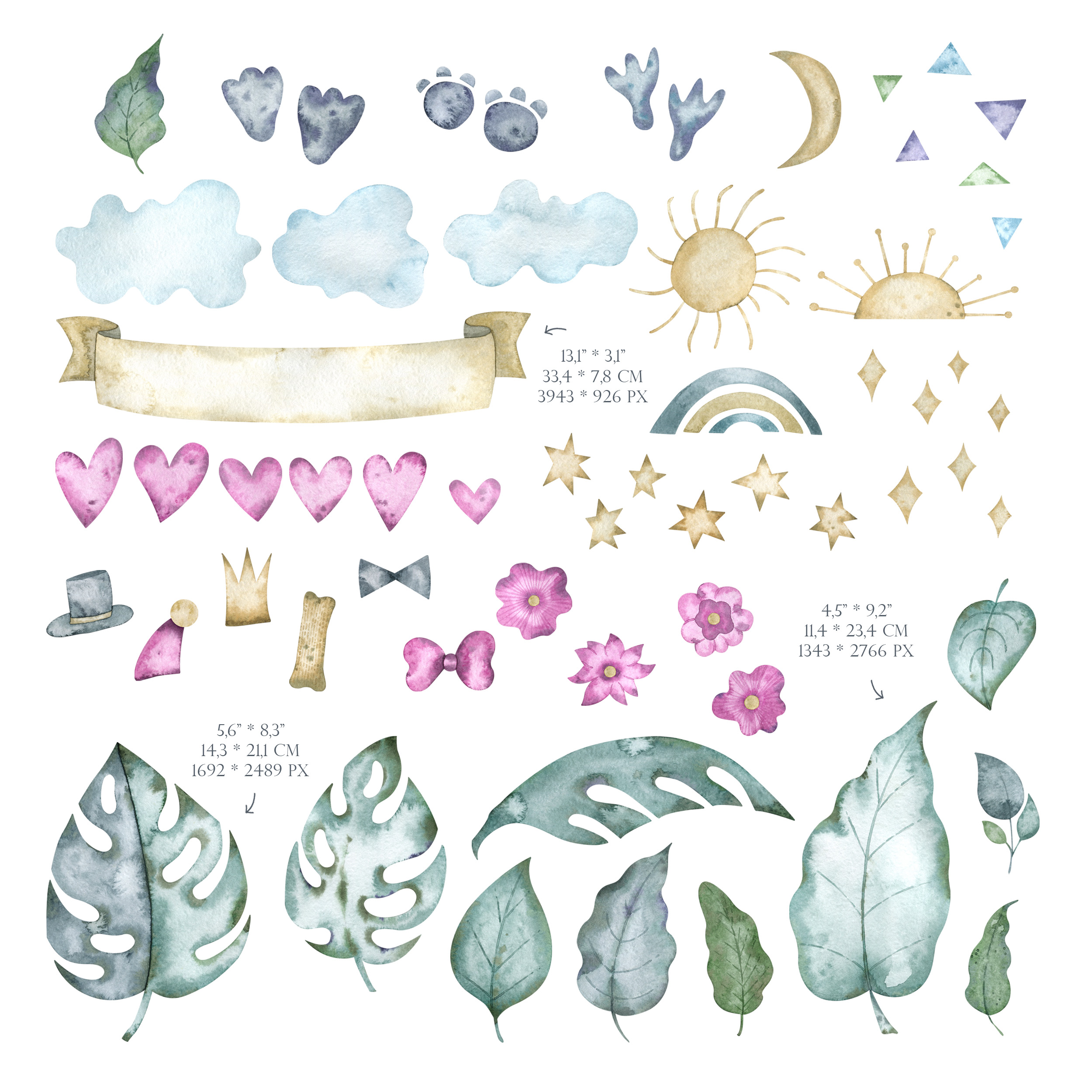Watercolor dinosaur clipart. Cute digital dino, greenery 5 Watercolor dinosaur clipart. Cute digital dino, greenery - Image 5