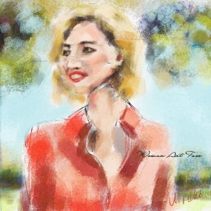 garden painting woman