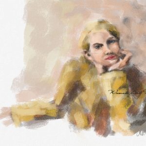 large canvas print woman