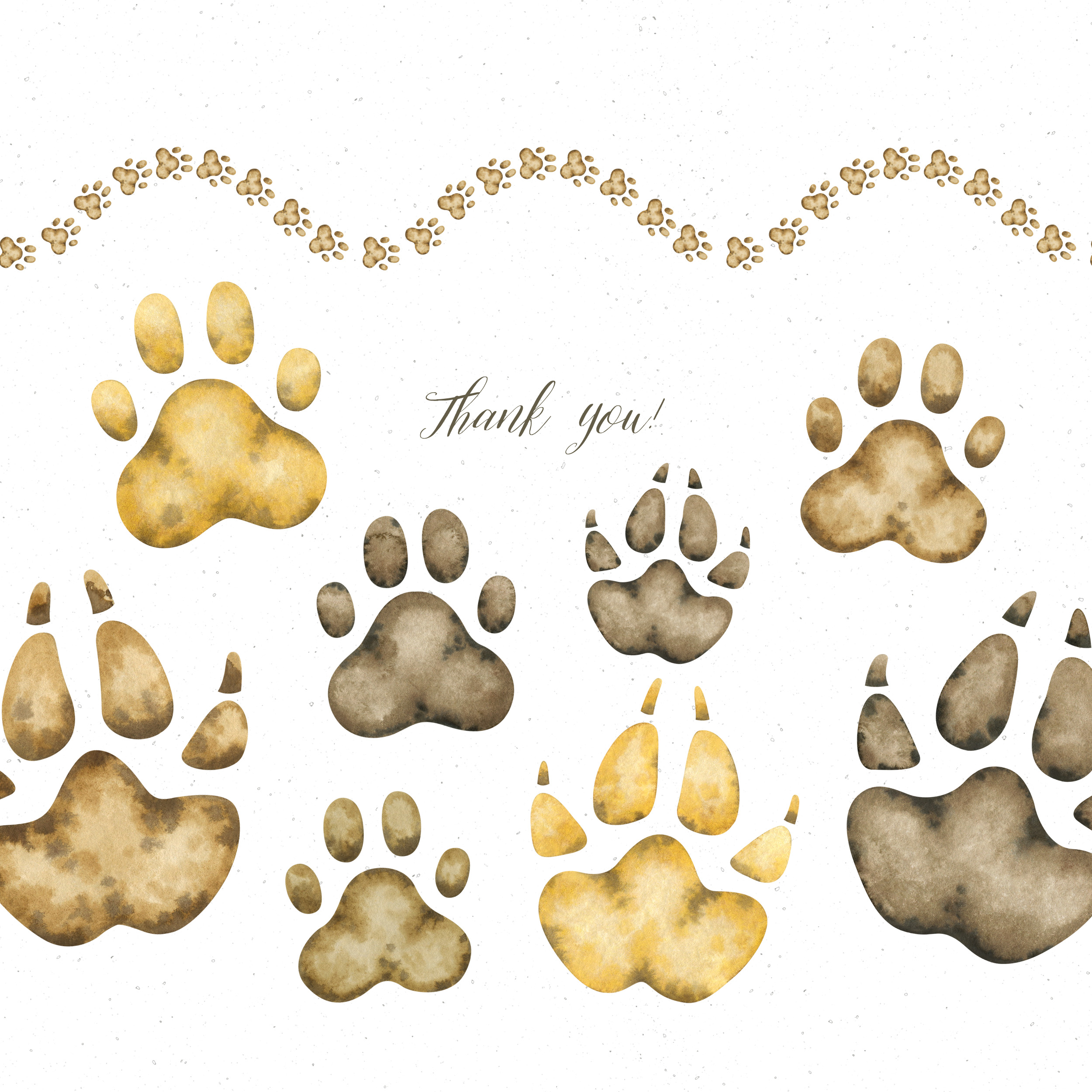Watercolor paw print clipart. Cute dog and cat paws, wreaths 8 Watercolor paw print clipart. Cute dog and cat paws, wreaths - Image 8