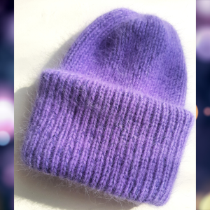 light purple winter hat