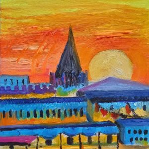 Morocco landscape painting 8*10 inch hot cityscape