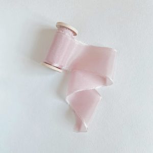 Barely Rose Silk Ribbon - KrasnovaSilk