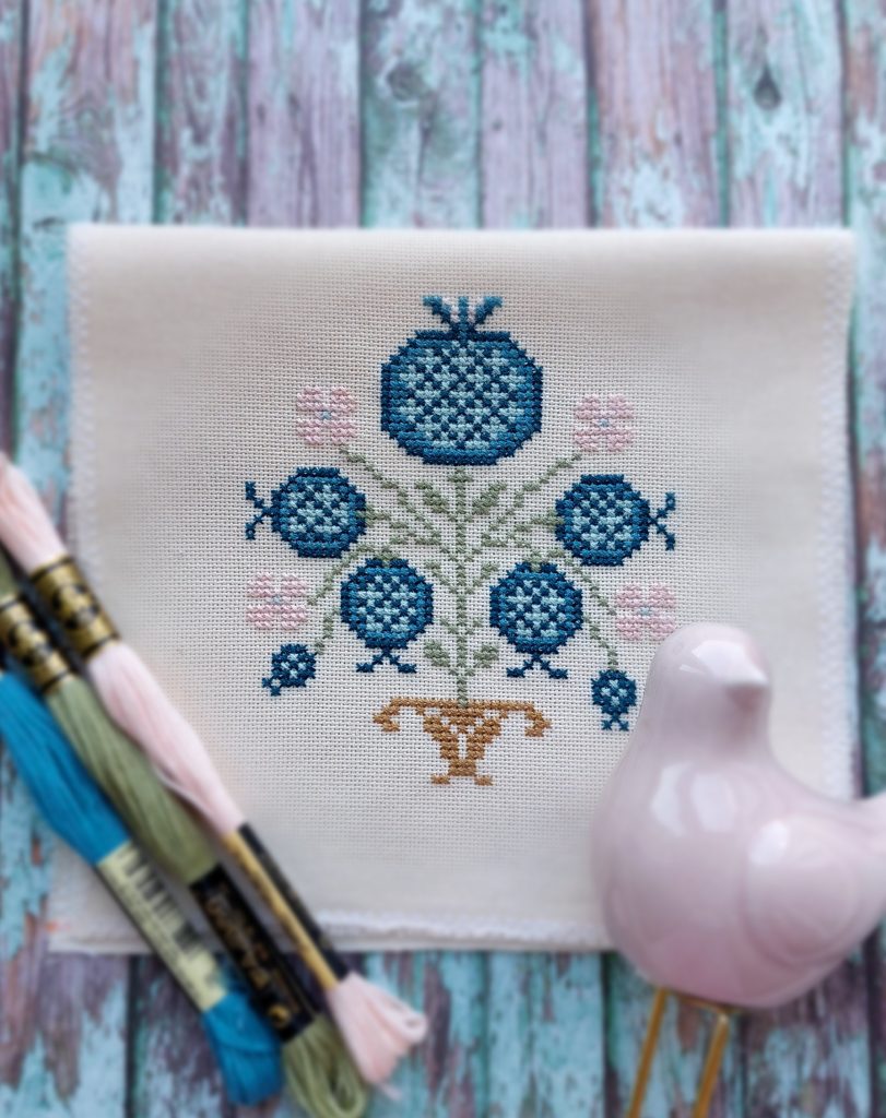 NYIXIA Stamped Cross Stitch Kits for Adults Beginner,Pomegranate Fruit,DIY  Designs Cross-Stitch Easy Supplies Needlework,Needlepoint Embroidery Gift