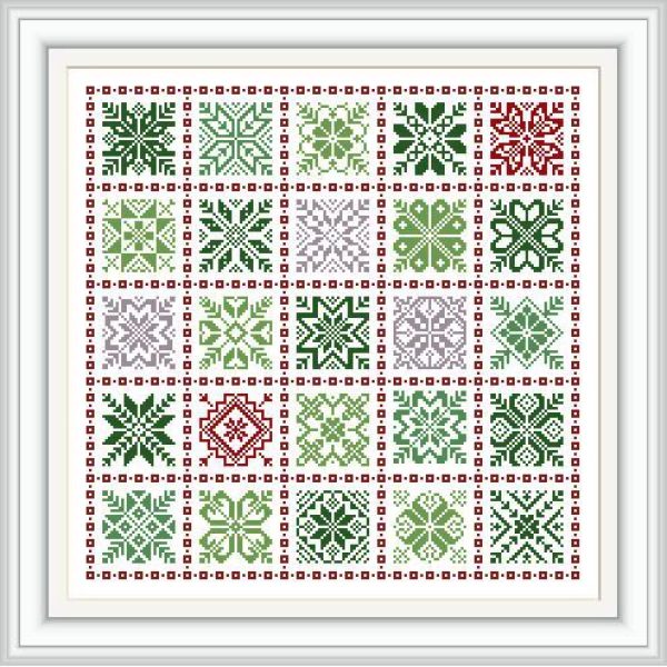 Cross stitch digital chart - Scandi Stars CHRISTMAS