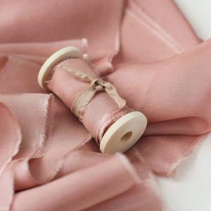 Copper Rose Silk Ribbon - KrasnovaSilk