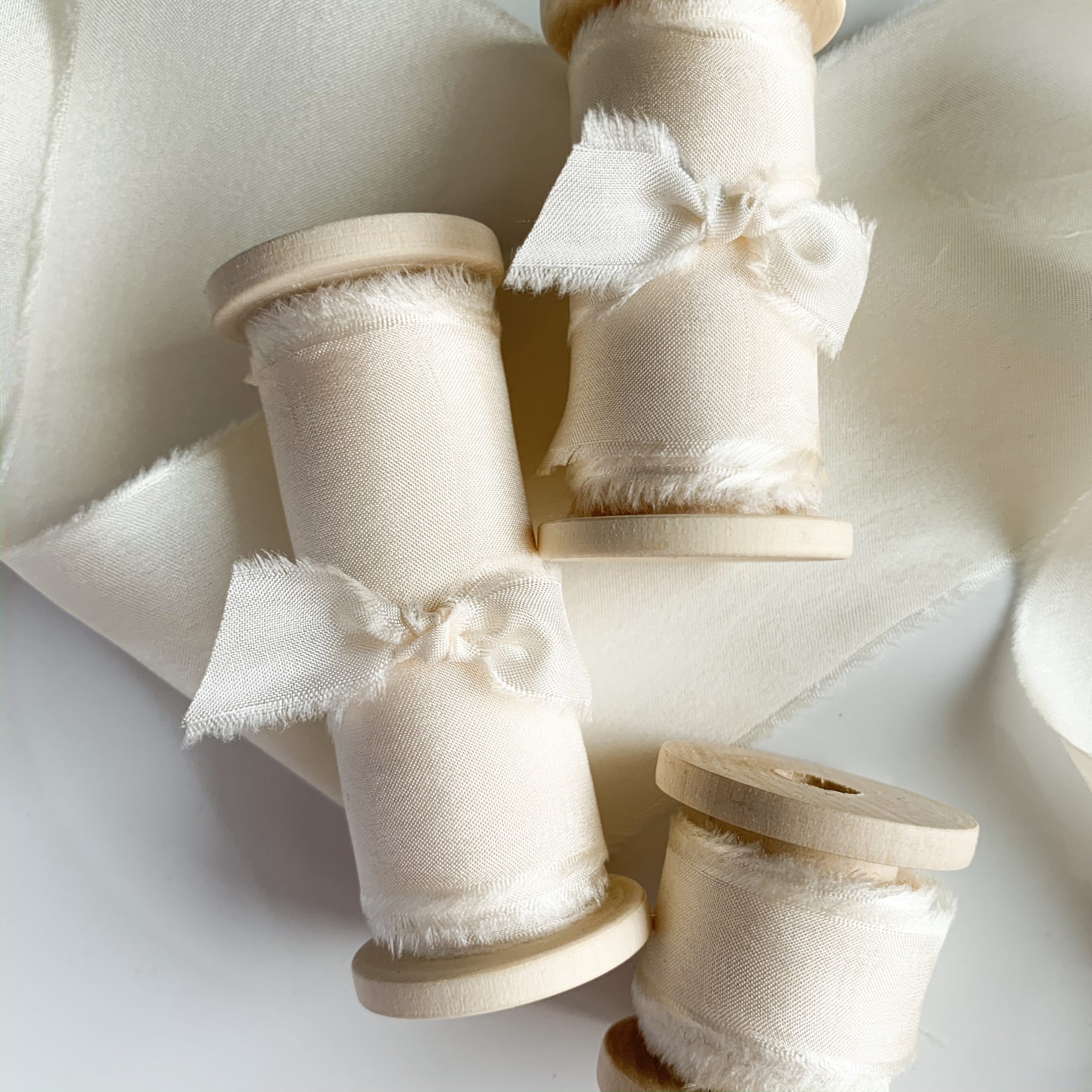 Antique White Silk Ribbon