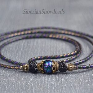 TO ORDER Dog show leash with a snap and decorative beads