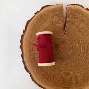 Deep Red Silk Ribbon - KrasnovaSilk