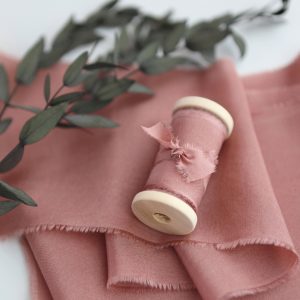 Desert Rose Silk Ribbon - KrasnovaSilk