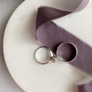 Dusty Plum Silk Ribbon - KrasnovaSilk