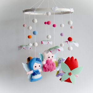 Fairy baby mobile, Nursery baby mobile, Baby crib mobile