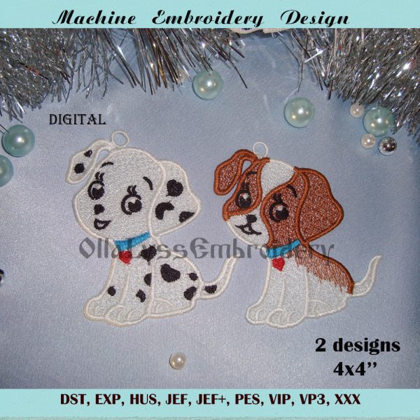 Free standing lace dogs