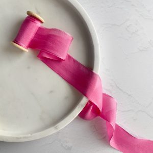 Fuchsia Silk Ribbon - KrasnovaSilk