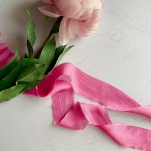 Fuchsia Silk Ribbon - KrasnovaSilk