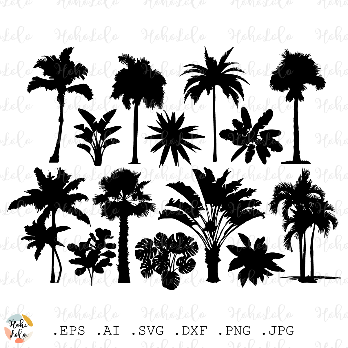 FREE Palm Tree Clipart Silhouette (PNG file)