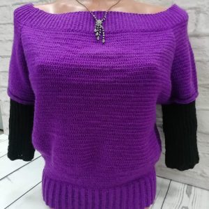Lilaccrochetedsweater