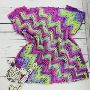 Colored crochet top, blouse size M, custom top, elegant top