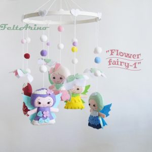 Flower baby mobile
