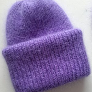 light purple winter hat