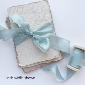 Mint Blue Silk Ribbon - KrasnovaSilk